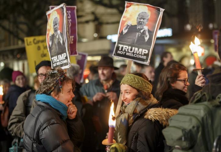 Διαδήλωση κατά του Τραμπ στη Ζυρίχη