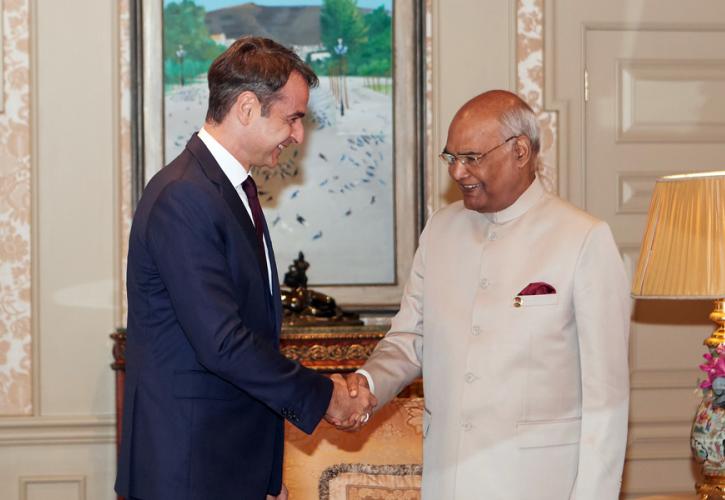 Με τον Ινδό πρόεδρο συναντήθηκε ο Μητσοτάκης