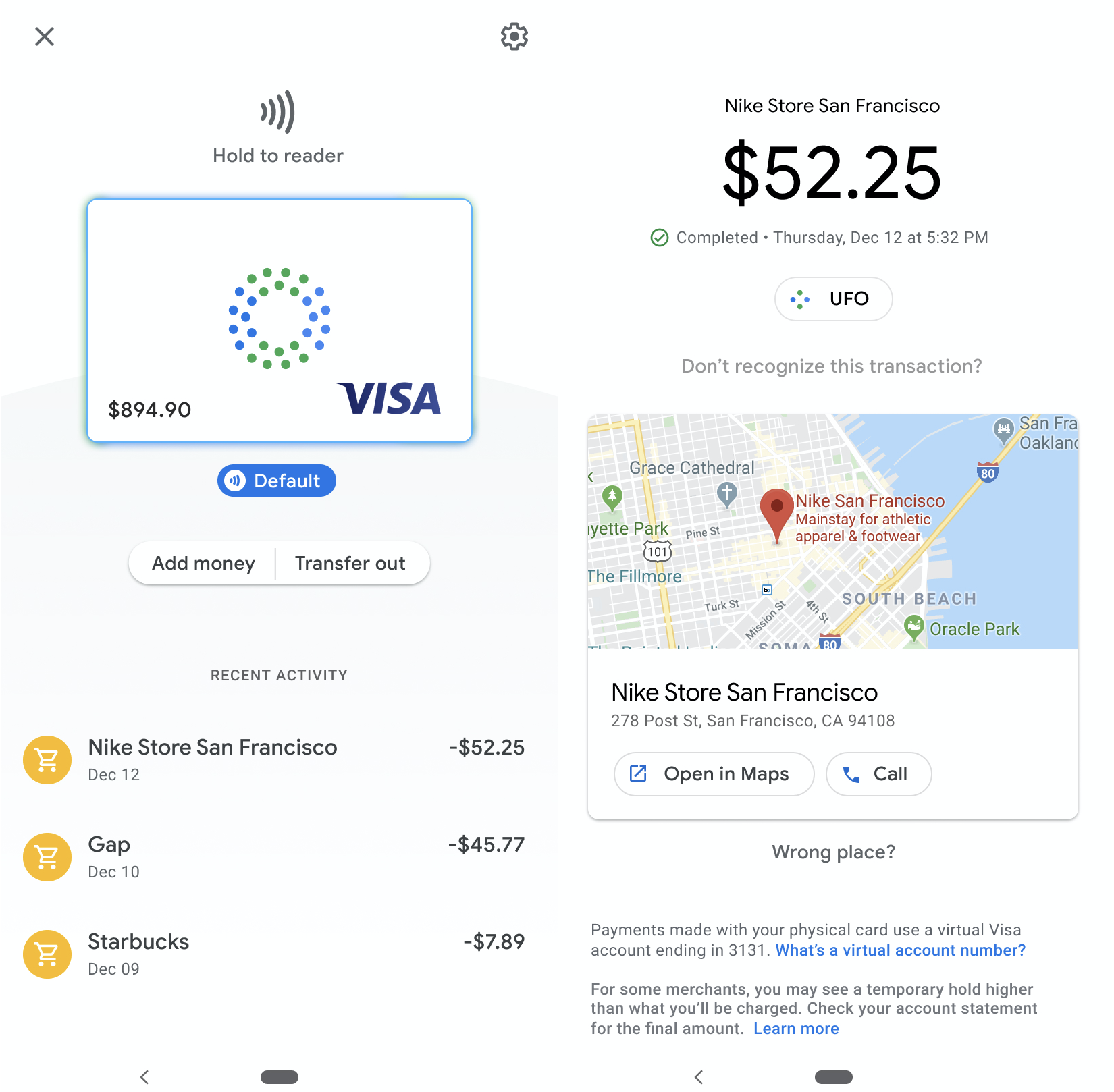 google pay debit card