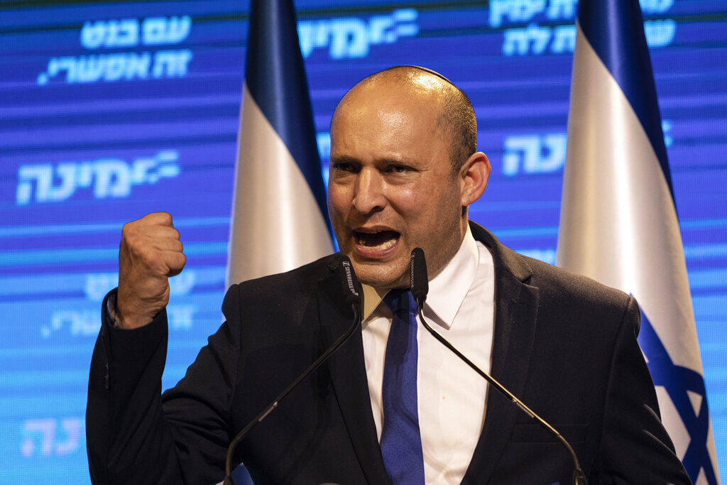 Naftali Bennett, leader of the right wing 'New Right' party