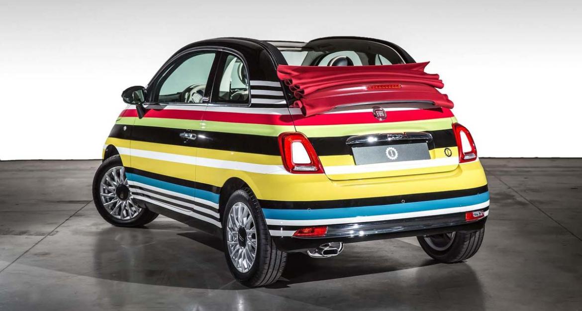 Ριγέ για καλό σκοπό το Fiat 500 (pics)