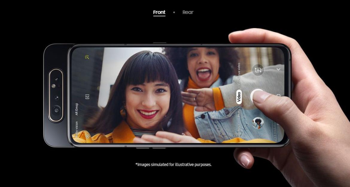 Galaxy A80: Νέο smartphone με περιστρεφόμενη κάμερα δια χειρός Samsung (pics & vid)
