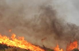 Φωτιά σε χαμηλή βλάστηση στα Υψώματα Διαβατών στη Θεσσαλονίκη - Μήνυμα 112 προς τους κατοίκους