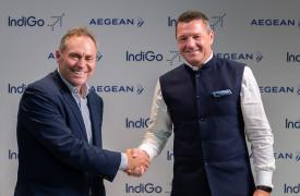 Μνημόνιο συνεργασίας IndiGo - Aegean για πτήσεις κοινού κωδικού
