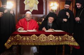 Μηνύματα ενότητας από Πάπα και Οικουμενικό Πατριάρχη στο Φανάρι - Υπεγράφη Κοινή Διακήρυξη