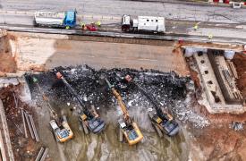 Θεσσαλονίκη: Ξεκίνησε η κατεδάφιση της γέφυρας Πανοράματος στην Περιφερειακή Οδό