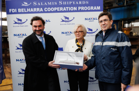 Επίσκεψη της υπουργού Άμυνας της Γαλλίας στα «Ναυπηγεία Σαλαμίνας»