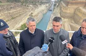 Δήμας: Εντείνονται οι εργασίες στη Διώρυγα της Κορίνθου με στόχο να ανοίξει τον Ιούλιο