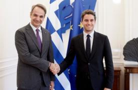 Συνάντηση Μητσοτάκη με τον πρώην Πρωθυπουργό της Γαλλίας Gabriel Attal