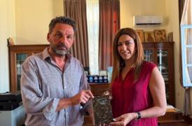 Επίσκεψη της Σοφίας Ζαχαράκη στη Χάλκη
