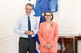 Συνάντηση Μητσοτάκη με την υποψήφια για τη θέση του γγ του ΟΗΕ Ρ. Γκρίνσπαν