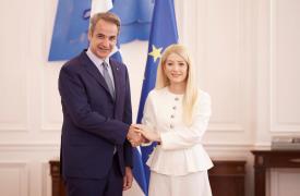 Συνάντηση Μητσοτάκη με την πρόεδρο της Βουλής των Αντιπροσώπων της Κυπριακής Δημοκρατίας