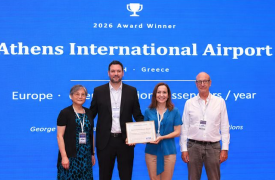 Νέα σημαντική διεθνής διάκριση για τον Διεθνή Αερολιμένα Αθηνών από την Air Transport Research Society