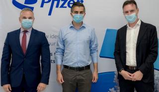 Στις εγκαταστάσεις της Pfizer στη Θεσσαλονίκη ο Υφ. Ανάπτυξης και Επενδύσεων Χρ. Δήμας