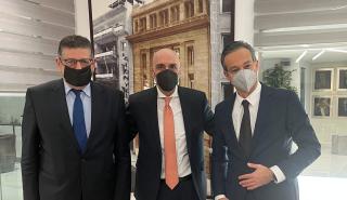 Συνάντηση Προέδρου ΕΒΕΑ με τον Πρόεδρο του ΕΣΑ και τον Πρύτανη του ΟΠΑ