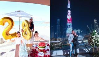 Lazer show 68.000 δολ. στον Burj Khalifa: Tο δώρο γενεθλίων του Ronaldo στη φίλη του
