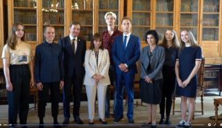 Συνάντηση της Κ. Σακελλαροπούλου με φοιτητές στο Βίλνιους της Λιθουανίας