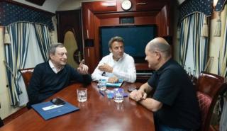 Στο Κίεβο οι Σολτς, Μακρόν και Ντράγκι - Συνάντηση με Ζελένσκι