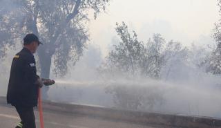 Ηράκλειο: Φωτιά στην Αγία Παρασκευή, του Δήμου Μινώα Πεδιάδος