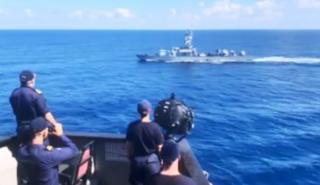 Συνεκπαίδευση αρματαγωγού ΙΚΑΡΙΑ με την ισραηλινή πυραυλάκατο INS YAFFO βορείως της Χάιφας