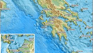 Σεισμός 3,7 Ρίχτερ στον θαλάσσιο χώρο ανάμεσα σε Ηλεία και Ζάκυνθο