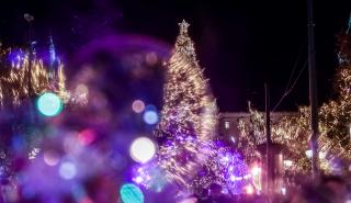Η Αθήνα φόρεσε τα γιορτινά της: Άναψε το χριστουγεννιάτικο δέντρο στο Σύνταγμα