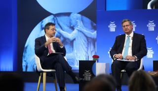 Καραβίας – Μυλωνάς στο Delphi Forum: Ανθεκτικές οι ελληνικές τράπεζες στην άνοδο των επιτοκίων