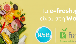 Σύμπραξη Wolt και e-fresh για παραδόσεις στην Αττική - Για 8.500 προϊόντα