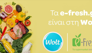 Σύμπραξη Wolt και e-fresh για παραδόσεις στην Αττική - Για 8.500 προϊόντα