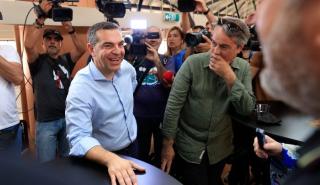 Θεσσαλονίκη: Συνάντηση του Α. Τσίπρα με δημοσιογράφους στην ανακαινισμένη Αγορά Μοδιάνο