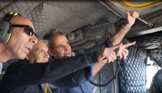 Ο Κυριάκος Μητσοτάκης πέταξε πάνω από τις πληγείσες περιοχές – Βίντεο