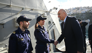 Στην πυραυλάκατο «Κρυσταλλίδης» και στη Διοίκηση Άμυνας Νήσου Μεγίστης ο Ν. Δένδιας