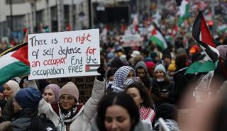 Διαδήλωση στις Βρυξέλλες για τον τερματισμό του πολέμου στη Γάζα