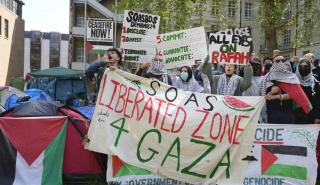 Οι φοιτητικές κινητοποιήσεις υπέρ των Παλαιστινίων έφθασαν στα βρετανικά πανεπιστήμια
