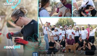 Το Giant Heart της Novibet στηρίζει το έργο του Athens Happy House για την προστασία αδέσποτων ζώων