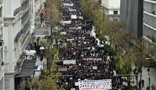 Μαζική συμμετοχή στο μαθητικό - φοιτητικό συλλαλητήριο για τα Τέμπη