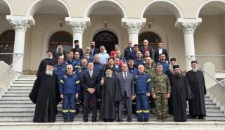 Ευρεία Σύσκεψη υπό τον ΓΓ Πολιτικής Προστασίας, Νίκο Παπαευσταθίου, για την αντιπυρική περίοδο στο Άγιο Όρος