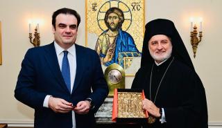 Συνάντηση Πιερρακάκη με τον Αρχιεπίσκοπο Αμερικής