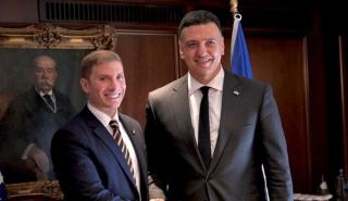 Συνάντηση Κικίλια με τον ΥΦΥΠΕΞ των ΗΠΑ: «Θα συνεργαστούμε με βάση τα κοινά μας συμφέροντα»