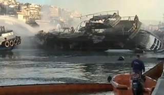 Πυρκαγιά στη Μαρίνα Ζέας - Βυθίστηκαν τέσσερα σκάφη