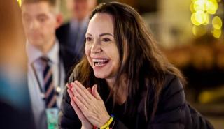 Στο Όσλο η Ματσάδο μερικές ώρες μετά την τελετή απονομής του Νόμπελ Ειρήνης