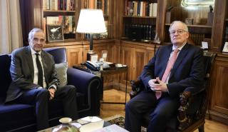 Συνάντηση Σαμαρά με Τασούλα: Ελληνοτουρκικά και δημογραφικό στο επίκεντρο