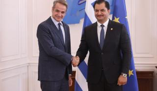 Συνάντηση Μητσοτάκη με τον Χαφτάρ, υπαρχηγό Γενικής Διοίκησης Λιβυκού Εθνικού Στρατού