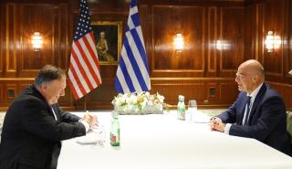 Δένδιας για Μάικ Πομπέο: Ευχαριστώ για την εξαιρετική συνεργασία και τη συμβολή του στους διμερείς δεσμούς