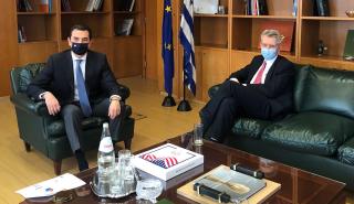 Συνάντηση υπουργού Περιβάλλοντος και Ενέργειας, Κώστα Σκρέκα, με τον Πρέσβη των ΗΠΑ