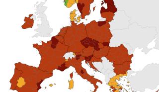 ECDC: Παραμένει στο «πορτοκαλί» το μεγαλύτερο μέρος της Ελλάδας