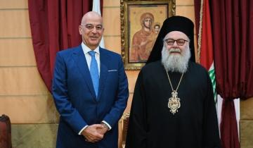 Δένδιας από Λίβανο: Προτεραιότητα η προστασία της ελληνορθόδοξης κοινότητας στη Συρία