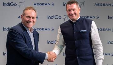 Μνημόνιο συνεργασίας IndiGo - Aegean για πτήσεις κοινού κωδικού
