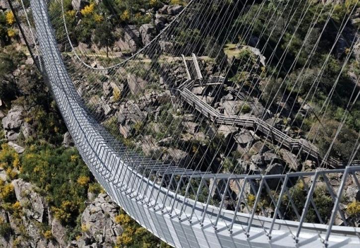 Η μακρύτερη κρεμαστή πεζογέφυρα στον κόσμο εγκαινιάστηκε στην Πορτογαλία