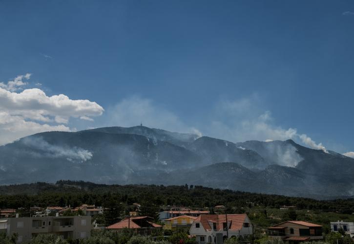 Εικόνα ύφεσης για την πυρκαγιά στα Γεράνια Όρη